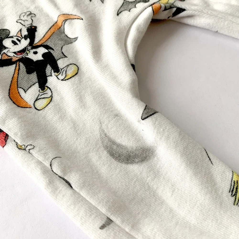 Pottery Barn Kid's Baby Disney Mickey Mouse Organic Nursery Pajamas Sz 3-6 mo‎